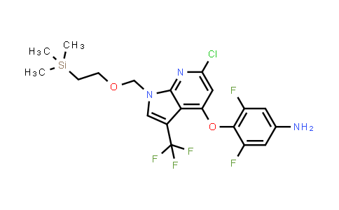 MC578162 | 892414-55-0 | 4-((6-Chloro-3-(trifluoromethyl)-1-((2-(trimethylsilyl)ethoxy)methyl)-1H-pyrrolo[2,3-b]pyridin-4-yl)oxy)-3,5-difluoroaniline