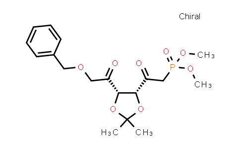 CAS No. 89291-74-7, dimethyl 2-((4R,5S)-5-(2-(benzyloxy)acetyl)-2,2-dimethyl-1,3-dioxolan-4-yl)-2-oxoethylphosphonate