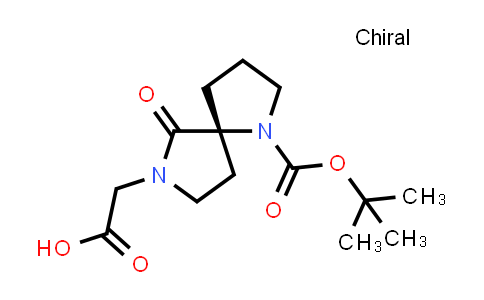 CAS No. 894786-70-0, 1,7-Diazaspiro[4.4]nonane-7-acetic acid, 1-[(1,1-dimethylethoxy)carbonyl]-6-oxo-, (5R)-