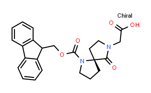 CAS No. 894786-73-3, 1,7-Diazaspiro[4.4]nonane-7-acetic acid, 1-[(9H-fluoren-9-ylmethoxy)carbonyl]-6-oxo-, (5R)-