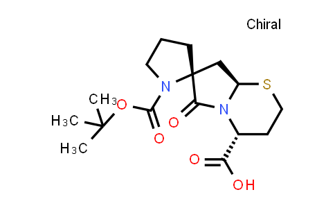 CAS No. 894786-94-8, (2R,4'R,8a'R)-1-(tert-butoxycarbonyl)-6'-oxohexahydrospiro[pyrrolidine-2,7'-pyrrolo[2,1-b][1,3]thiazine]-4'-carboxylic acid