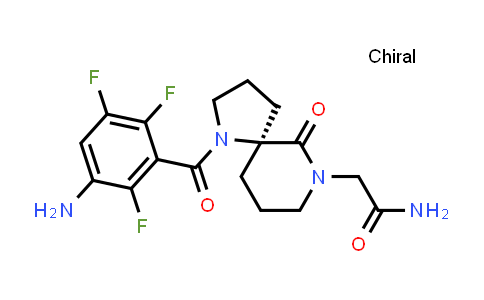 CAS No. 894787-17-8, 1,7-Diazaspiro[4.5]decane-7-acetamide, 1-(3-amino-2,5,6-trifluorobenzoyl)-6-oxo-, (5R)-