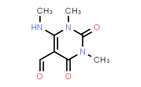CAS No. 89549-92-8, 1,3-Dimethyl-6-(methylamino)-2,4-dioxo-1,2,3,4-tetrahydropyrimidine-5-carbaldehyde