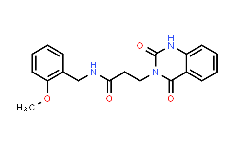 CAS No. 896356-25-5, 3-(2,4-Dioxo-1,2,3,4-tetrahydroquinazolin-3-yl)-N-[(2-methoxyphenyl)methyl]propanamide