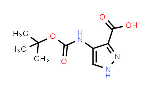 CAS No. 896466-71-0, 4-((tert-Butoxycarbonyl)amino)-1H-pyrazole-3-carboxylic acid