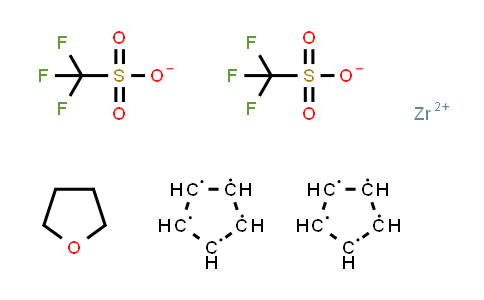 CAS No. 89672-77-5, Bis(cyclopentadienyl)zirconium(IV) bis(trifluoromethanesulfonate)tetrahydrofuran complex