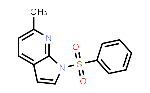 CAS No. 896722-51-3, 1H-Pyrrolo[2,3-b]pyridine, 6-methyl-1-(phenylsulfonyl)-