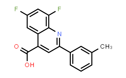 CAS No. 897553-28-5, 6,8-Difluoro-2-(m-tolyl)quinoline-4-carboxylic acid