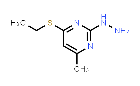 CAS No. 89852-75-5, 4-(Ethylsulfanyl)-2-hydrazinyl-6-methylpyrimidine