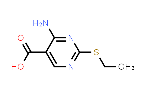 CAS No. 89853-87-2, 4-Amino-2-(ethylthio)pyrimidine-5-carboxylic acid