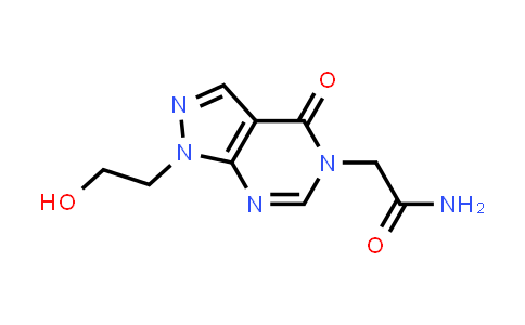 CAS No. 899971-27-8, 2-[1-(2-Hydroxyethyl)-4-oxo-1,4-dihydro-5H-pyrazolo[3,4-d]pyrimidin-5-yl]acetamide