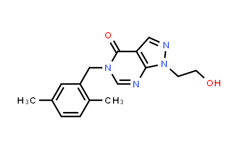 CAS No. 900011-69-0, 5-[(2,5-Dimethylphenyl)methyl]-1-(2-hydroxyethyl)-1H,4H,5H-pyrazolo[3,4-d]pyrimidin-4-one