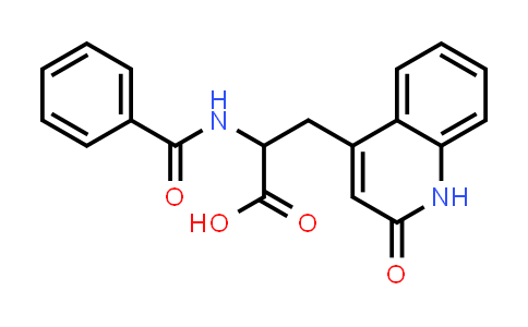 CAS No. 90098-03-6, 2-Benzamido-3-(2-oxo-1,2-dihydroquinolin-4-yl)propanoic acid