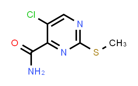 CAS No. 902243-56-5, 5-Chloro-2-(methylthio)pyrimidine-4-carboxamide
