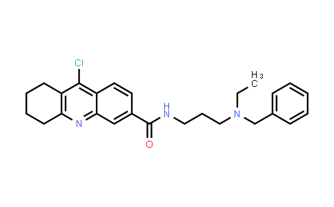 CAS No. 902569-70-4, 3-Acridinecarboxamide, 9-chloro-N-[3-[ethyl(phenylmethyl)amino]propyl]-5,6,7,8-tetrahydro-