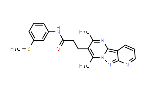 CAS No. 902614-04-4, 3-(2,4-Dimethylpyrido[2',3':3,4]pyrazolo[1,5-a]pyrimidin-3-yl)-N-(3-(methylthio)phenyl)propanamide