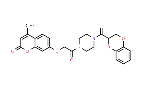 CAS No. 904007-59-6, 7-(2-(4-(2,3-Dihydrobenzo[b][1,4]dioxine-2-carbonyl)piperazin-1-yl)-2-oxoethoxy)-4-methyl-2H-chromen-2-one