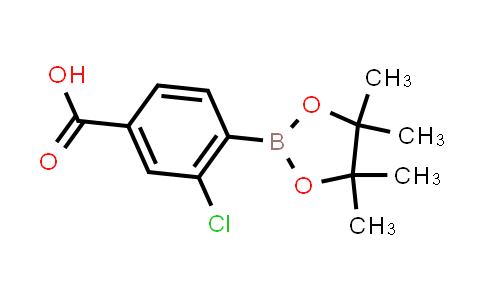 CAS No. 904310-72-1, 3-Chloro-4-(4,4,5,5-tetramethyl-1,3,2-dioxaborolan-2-yl)benzoic acid