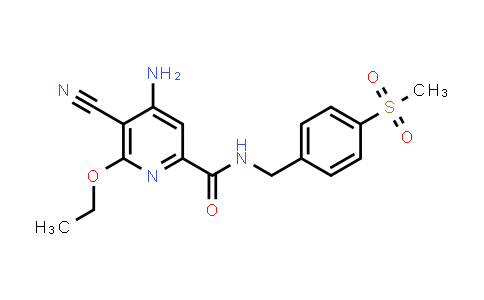 CAS No. 904311-34-8, 2-Pyridinecarboxamide, 4-amino-5-cyano-6-ethoxy-N-[[4-(methylsulfonyl)phenyl]methyl]-