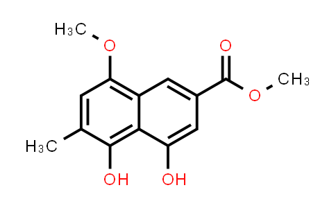 CAS No. 90539-47-2, 2-Naphthalenecarboxylic acid, 4,5-dihydroxy-8-methoxy-6-methyl-, methyl ester