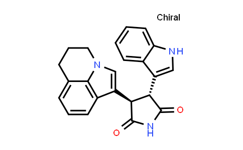 CAS No. 905853-99-8, rel-(3R,4R)-3-(5,6-Dihydro-4H-pyrrolo[3,2,1-ij]quinolin-1-yl)-4-(1H-indol-3-yl)-2,5-pyrrolidinedione