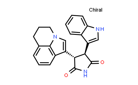 CAS No. 905854-03-7, (3S,4S)-3-(5,6-Dihydro-4H-pyrrolo[3,2,1-ij]quinolin-1-yl)-4-(1H-indol-3-yl)pyrrolidine-2,5-dione
