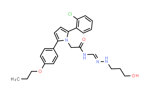 CAS No. 905970-15-2, 1H-Pyrrole-1-acetamide, 2-(2-chlorophenyl)-N-[[(3-hydroxypropyl)amino]iminomethyl]-5-(4-propoxyphenyl)-