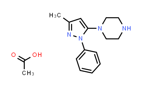 CAS No. 906093-30-9, 1-(3-Methyl-1-phenyl-1H-pyrazol-5-yl)piperazine acetate