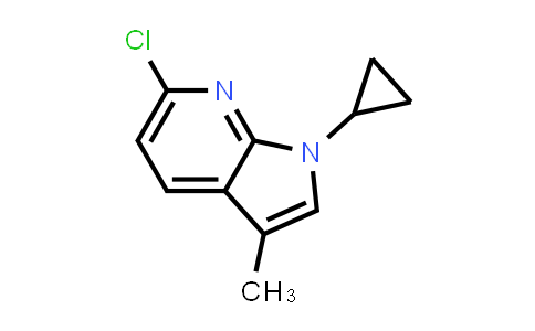 CAS No. 906744-39-6, 1H-Pyrrolo[2,3-b]pyridine, 6-chloro-1-cyclopropyl-3-methyl-