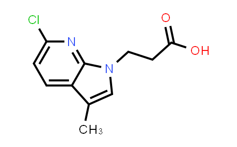 CAS No. 906744-53-4, 1H-Pyrrolo[2,3-b]pyridine-1-propanoic acid, 6-chloro-3-methyl-