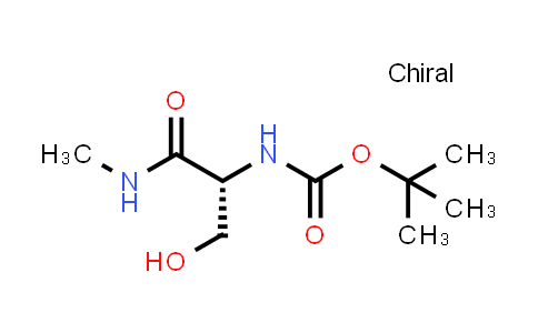 CAS No. 90703-09-6, tert-Butyl (R)-(3-hydroxy-1-(methylamino)-1-oxopropan-2-yl)carbamate