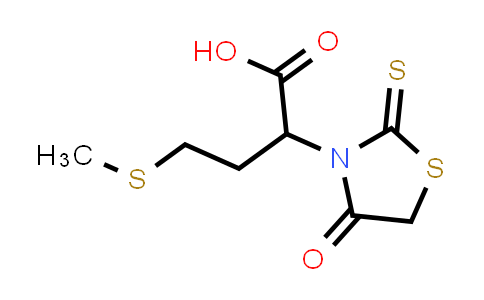 CAS No. 90812-31-0, 4-(Methylthio)-2-(4-oxo-2-thioxo-1,3-thiazolidin-3-yl)butanoic acid