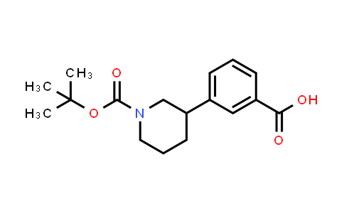 CAS No. 908334-19-0, 3-{1-[(tert-Butoxy)carbonyl]piperidin-3-yl}benzoic acid