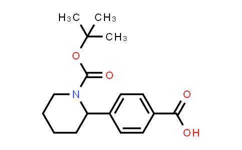CAS No. 908334-23-6, 4-(1-(tert-Butoxycarbonyl)piperidin-2-yl)benzoic acid
