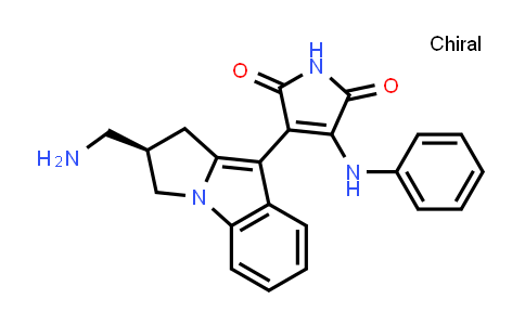 CAS No. 908338-20-5, (R)-3-(2-(Aminomethyl)-2,3-dihydro-1H-pyrrolo[1,2-a]indol-9-yl)-4-(phenylamino)-1H-pyrrole-2,5-dione