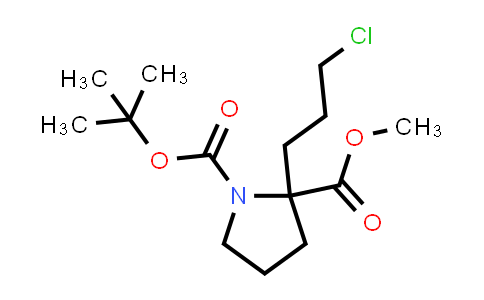 CAS No. 909076-34-2, 1-tert-butyl 2-methyl 2-(3-chloropropyl)pyrrolidine-1,2-dicarboxylate