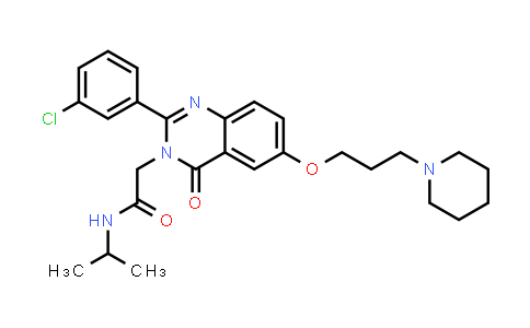 CAS No. 909392-11-6, 2-(3-Chlorophenyl)-N-(1-methylethyl)-4-oxo-6-[3-(1-piperidinyl)propoxy]-3(4H)-quinazolineacetamide