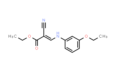 CAS No. 909513-02-6, Ethyl 2-cyano-3-((3-ethoxyphenyl)amino)acrylate
