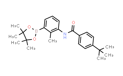 CAS No. 910235-65-3, N-[2-Methyl-3-(4,4,5,5-tetramethyl[1,3,2]dioxaborolan-2-yl)phenyl]-4-(tert-butyl)benzamide
