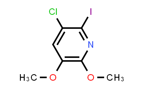 CAS No. 910616-72-7, 3-Chloro-2-iodo-5,6-dimethoxypyridine