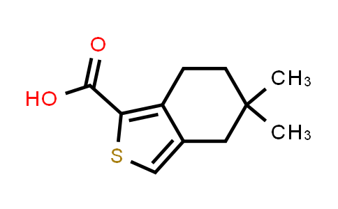 CAS No. 910635-40-4, 5,5-Dimethyl-4,5,6,7-tetrahydro-2-benzothiophene-1-carboxylic acid