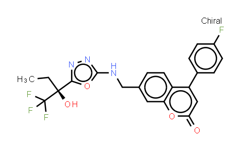 910656-27-8 | 4-(4-氟苯基)-7-[[[5-[(1S)-1-羟基-1-(三氟甲基)丙基]-1,3,4-恶二唑-2-基]氨基]甲基]-2H-1-苯并吡喃-2-酮