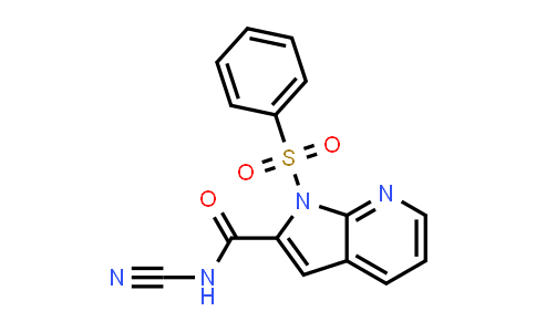 CAS No. 911465-16-2, 1H-Pyrrolo[2,3-b]pyridine-2-carboxamide, N-cyano-1-(phenylsulfonyl)-