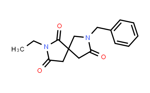CAS No. 91189-29-6, 2,7-Diazaspiro[4.4]nonane-1,3,8-trione, 2-ethyl-7-(phenylmethyl)-