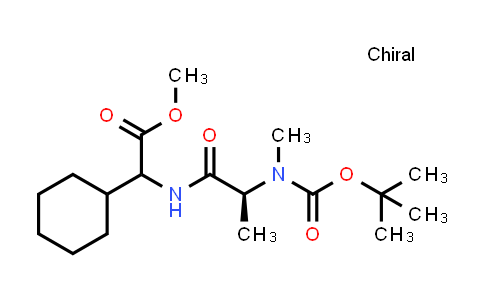 MC579370 | 912338-14-8 | Glycine, N-[(1,1-dimethylethoxy)carbonyl]-N-methyl-L-alanyl-2-cyclohexyl-, methyl ester, (2S)-