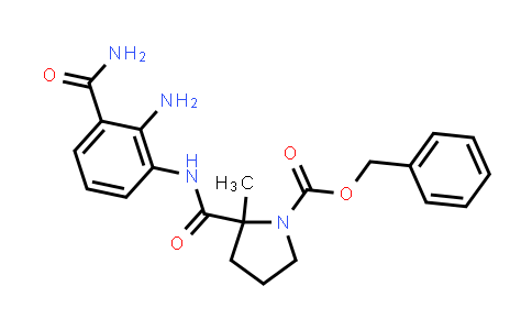CAS No. 912444-71-4, benzyl 2-(2-amino-3-carbamoylphenylcarbamoyl)-2-methylpyrrolidine-1-carboxylate