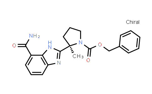 CAS No. 912444-73-6, (R)-benzyl 2-(7-carbamoyl-1H-benzo[d]imidazol-2-yl)-2-methylpyrrolidine-1-carboxylate