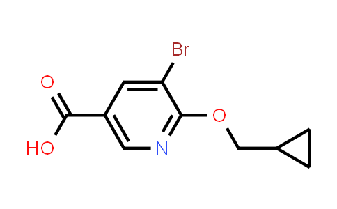 CAS No. 912454-38-7, 5-Bromo-6-(cyclopropylmethoxy)nicotinic acid