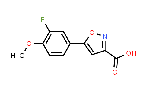 CAS No. 912763-96-3, 5-(3-Fluoro-4-methoxyphenyl)isoxazole-3-carboxylic acid