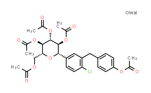 CAS No. 912917-85-2, (2S,3S,4R,5R,6R)-2-(3-(4-Acetoxybenzyl)-4-chlorophenyl)-6-(acetoxymethyl)tetrahydro-2H-pyran-3,4,5-triyl triacetate